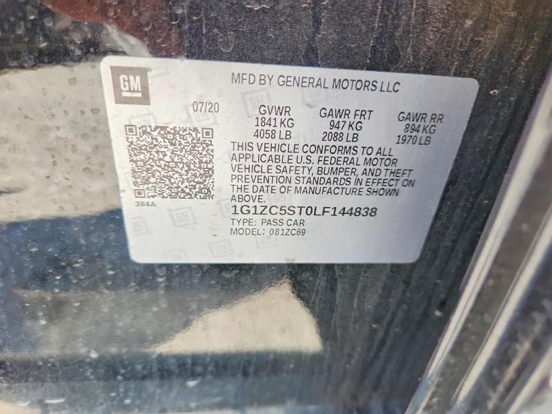 2020 CHEVROLET MALIBU LS 12
