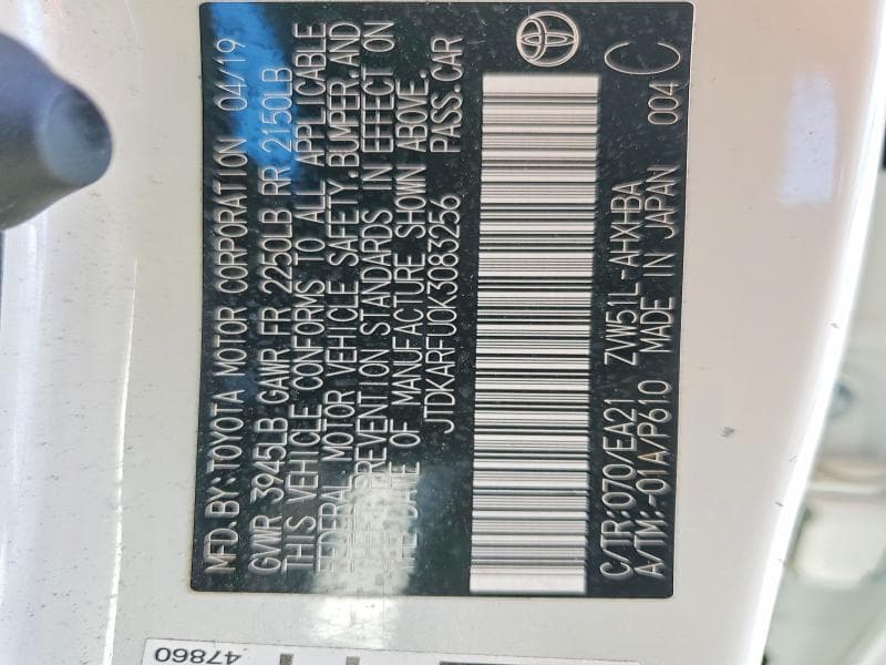 2019 TOYOTA PRIUS LIMITED 12