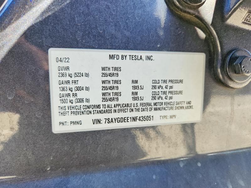 2022 TESLA MODEL Y 13