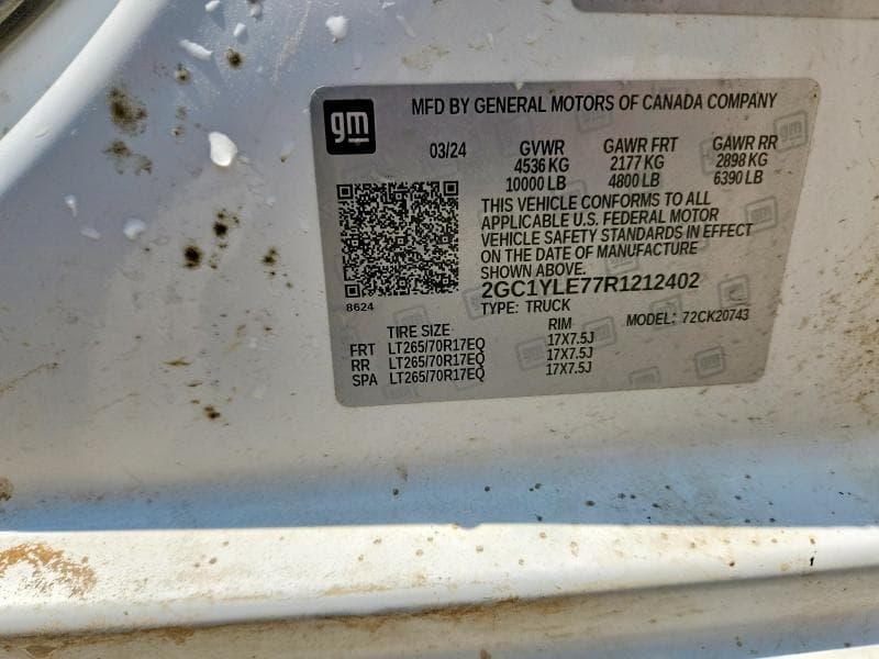 2024 CHEVROLET SILVERADO K2500 HEAVY DUTY K2500 HEAVY DUTY 12