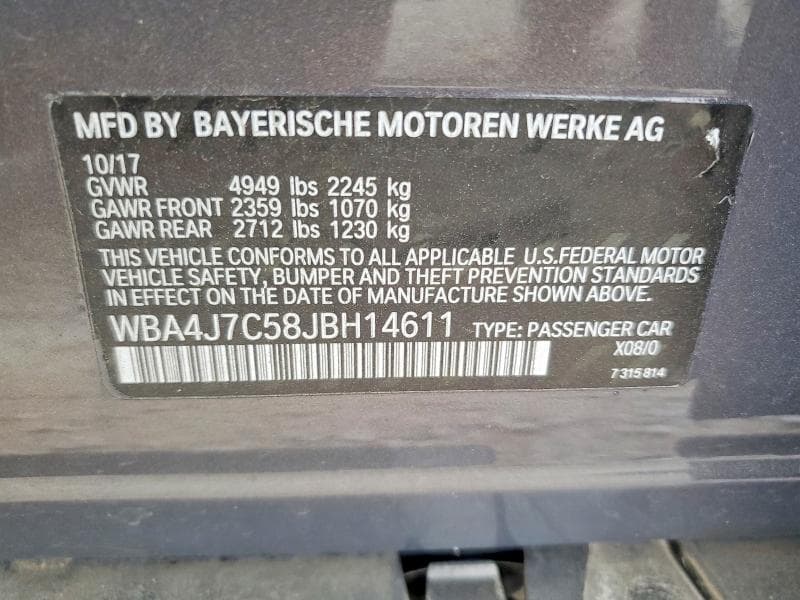 2018 BMW 440XI GRAN COUPE 12