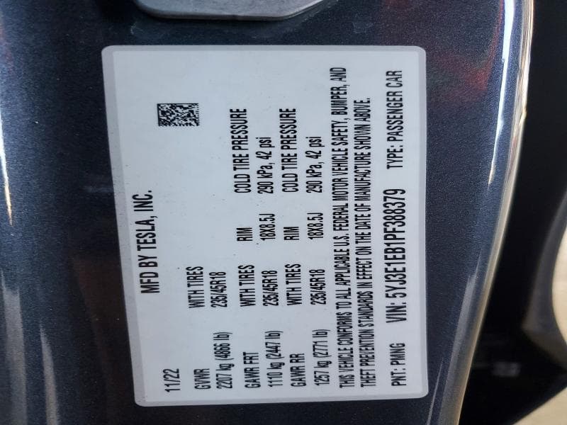 2023 TESLA MODEL 3 12