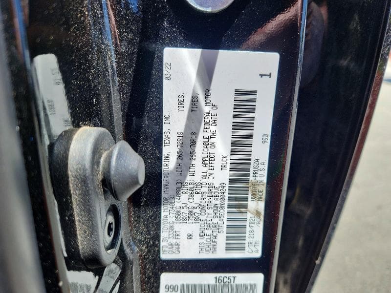 2022 TOYOTA TUNDRA CREWMAX SR5 12