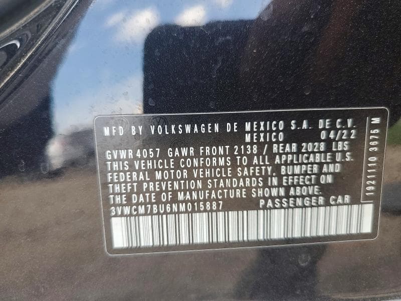 2022 VOLKSWAGEN JETTA S 13