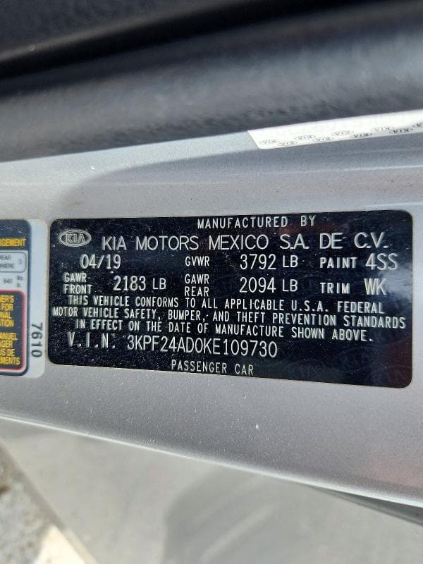 2019 KIA FORTE LXS 13