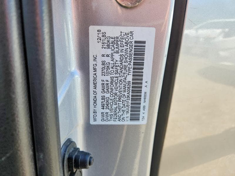 2019 ACURA TLX 12