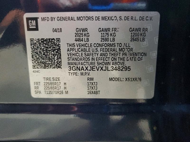 2018 CHEVROLET EQUINOX LT 14