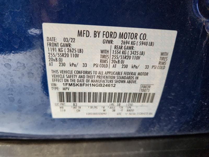 2022 FORD EXPLORER LIMITED LIMITED 13