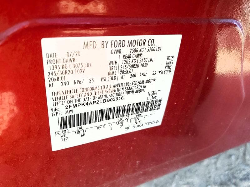 2020 FORD EDGE ST 13