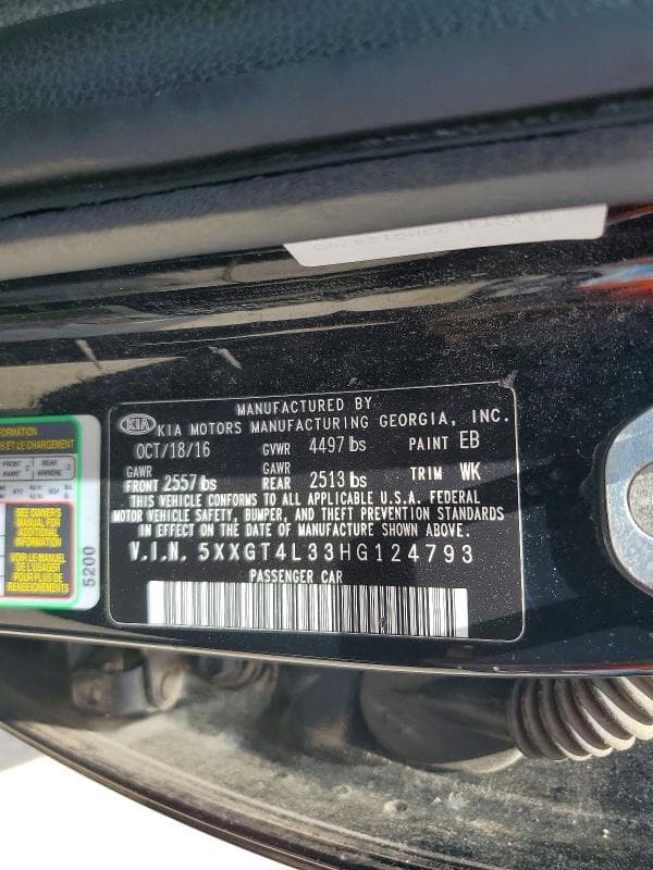 2017 KIA OPTIMA LX LX 12