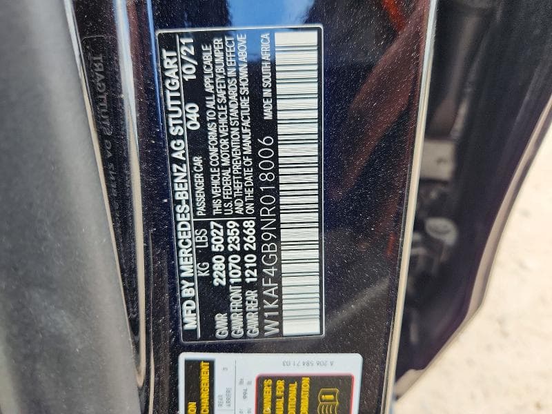 2022 MERCEDES-BENZ C 300 300 12
