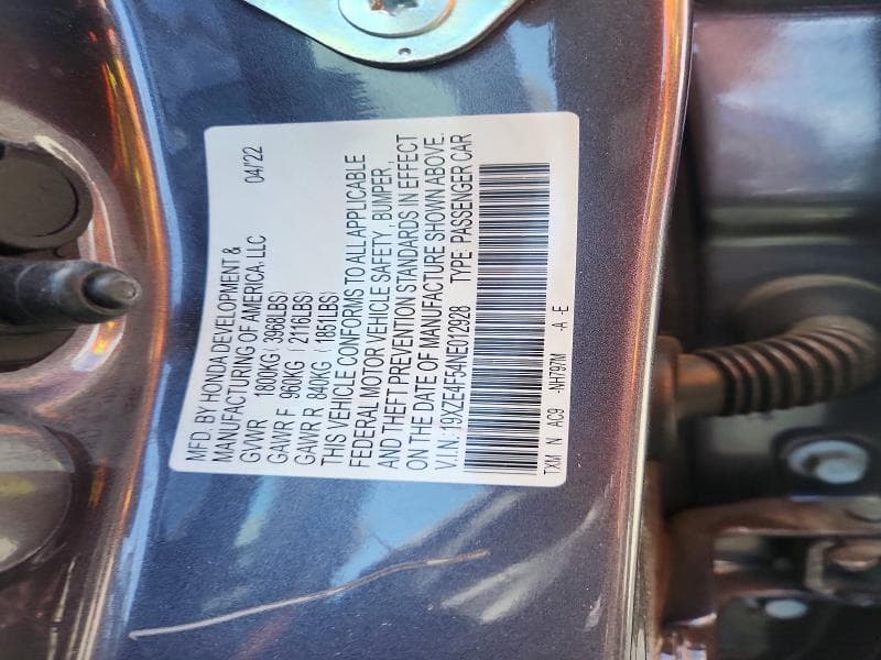 2022 HONDA INSIGHT EX 12