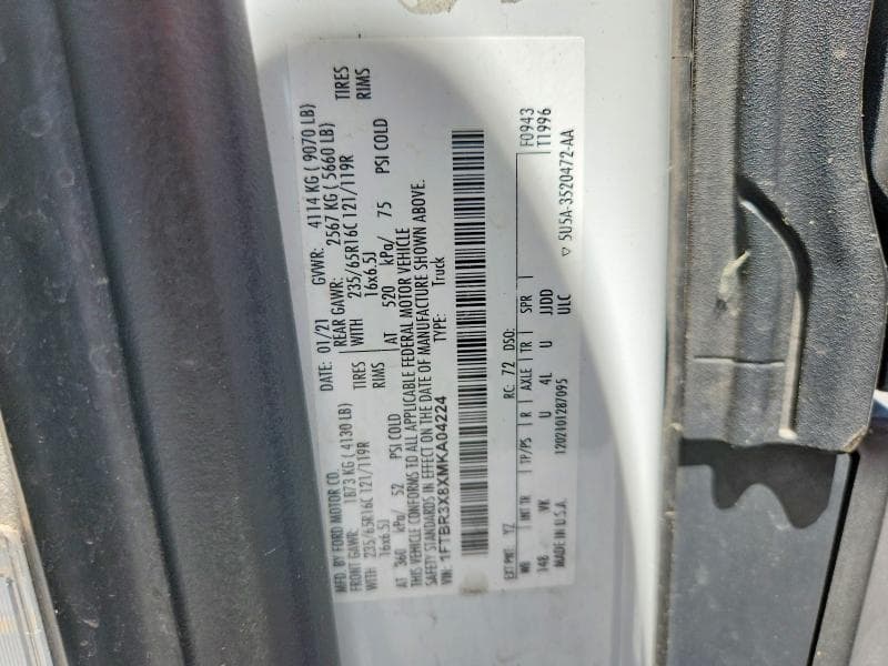 2021 FORD TRANSIT T-250 13