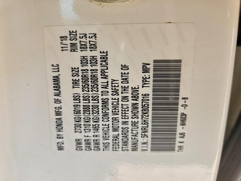2019 HONDA ODYSSEY EXL 13