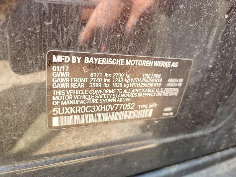 2017 BMW X5 XDRIVE35I 12