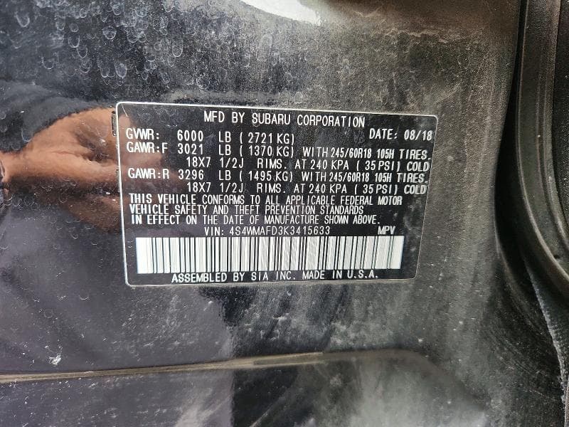 2019 SUBARU ASCENT PREMIUM PREMIUM 12