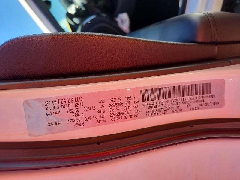 2019 DODGE DURANGO R/T 12