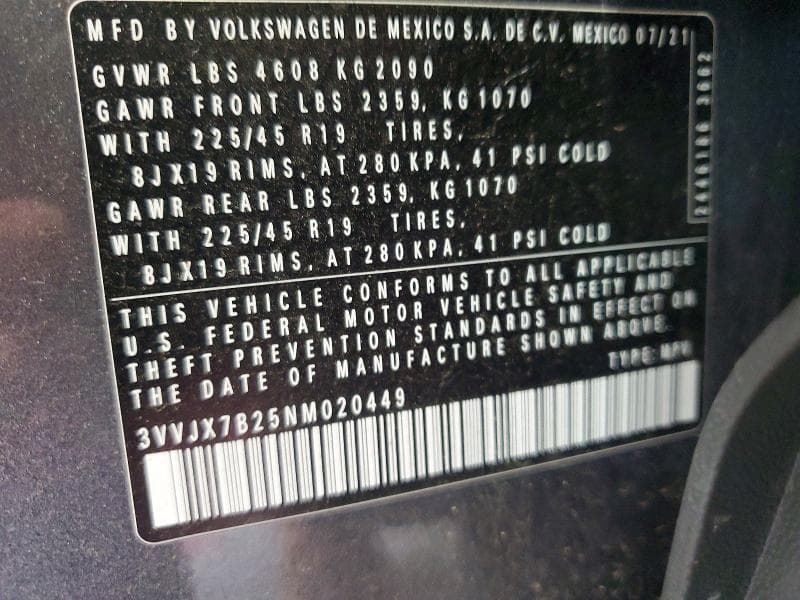 2022 VOLKSWAGEN TAOS SEL 13