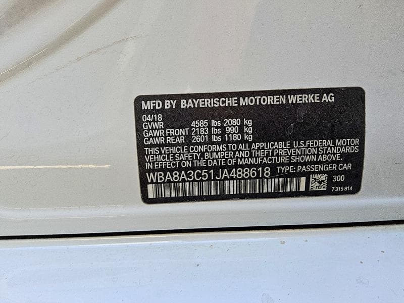 2018 BMW 320 XI 12