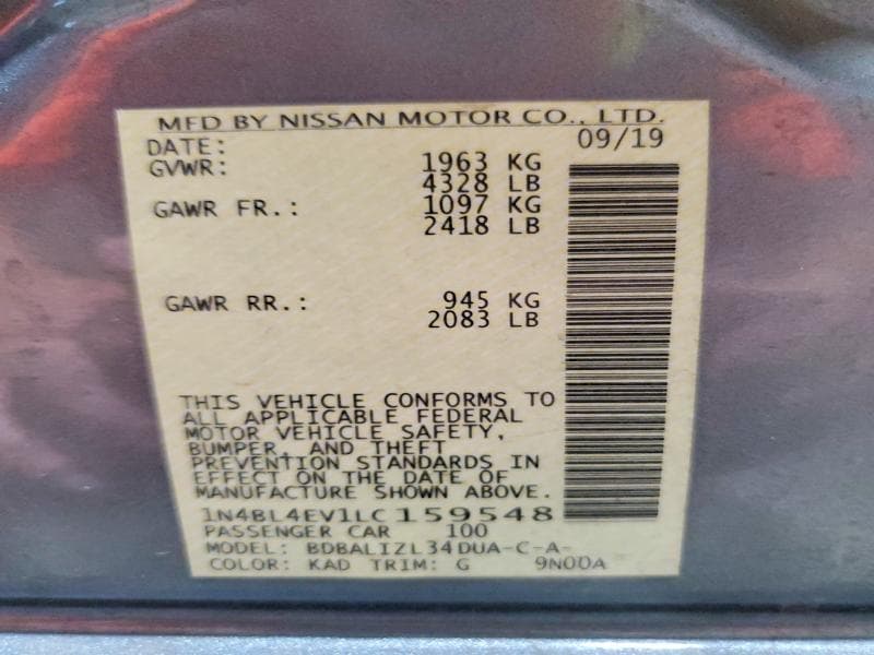 2020 NISSAN ALTIMA SL 13