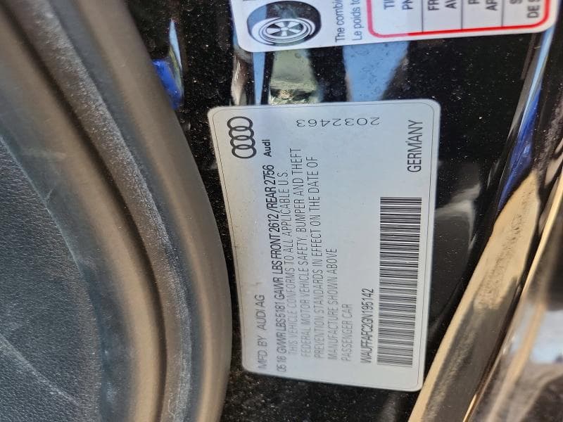 2016 AUDI A6 PREMIUM 12