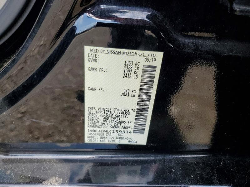 2020 NISSAN ALTIMA SL 12