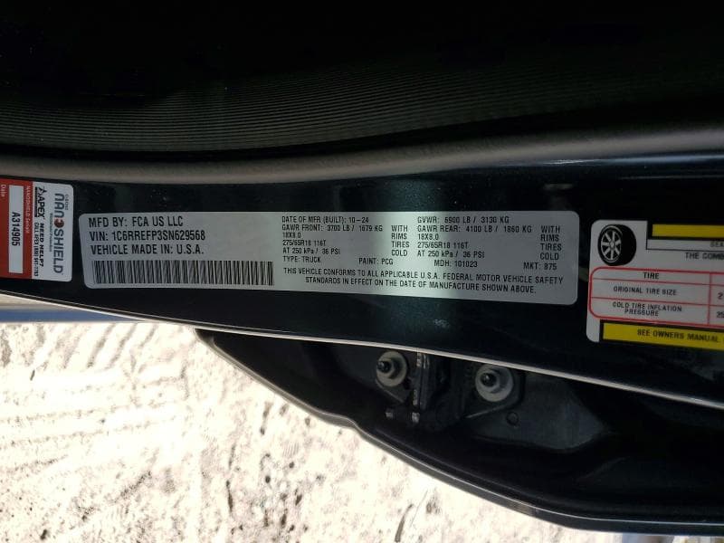 2025 RAM 1500 12
