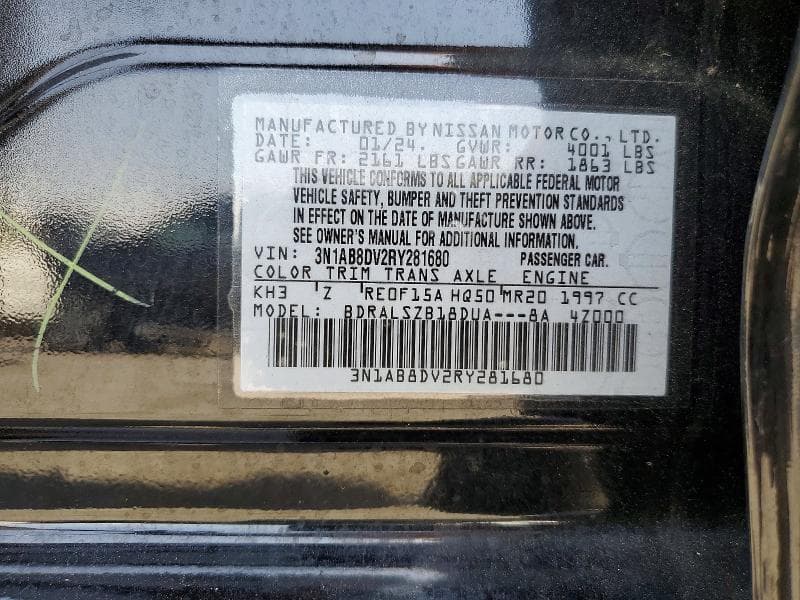 2024 NISSAN SENTRA SR 13