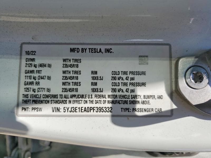 2023 TESLA MODEL 3 12