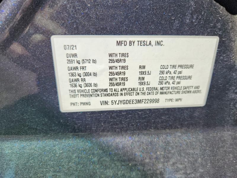 2021 TESLA MODEL Y 12