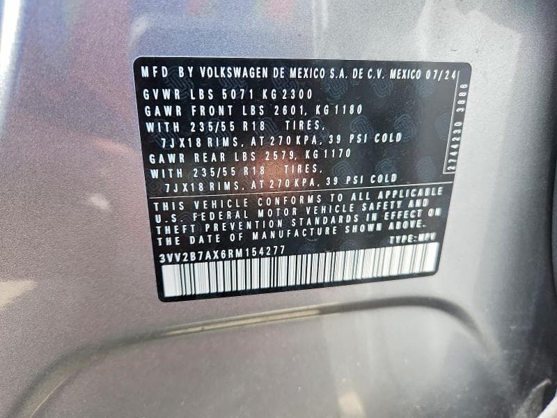 2024 VOLKSWAGEN TIGUAN SE 14