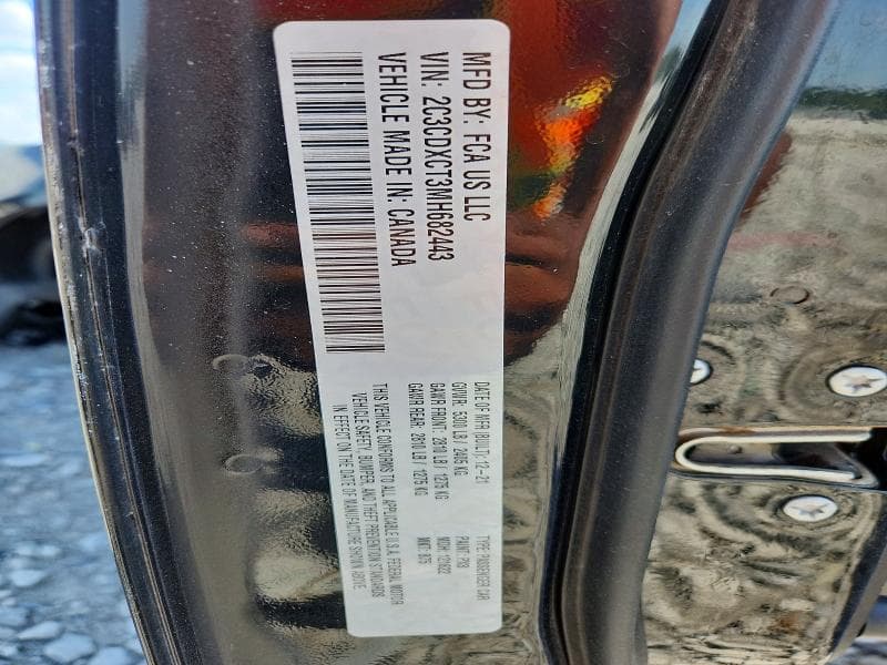 2021 DODGE CHARGER R/T 12