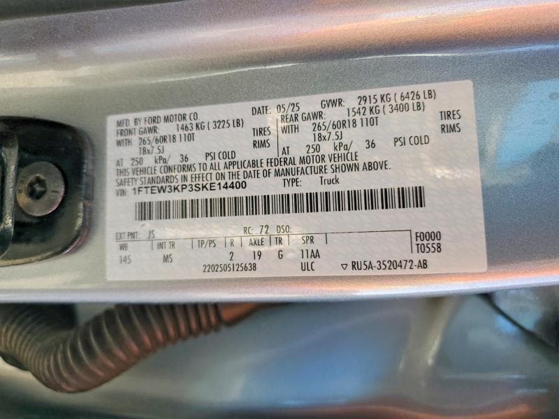 2025 FORD F150 XLT XLT 12