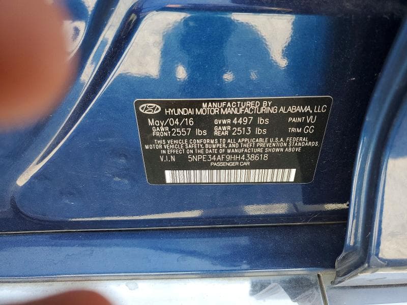 2017 HYUNDAI SONATA SPORT SPORT 12