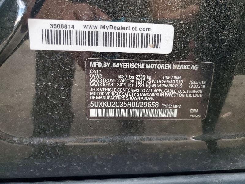 2017 BMW X6 XDRIVE35I 13