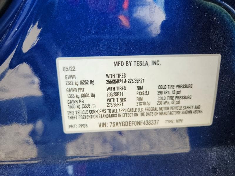 2022 TESLA MODEL Y 13