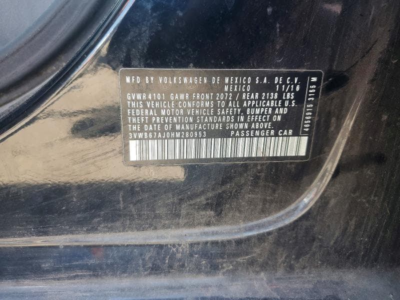 2017 VOLKSWAGEN JETTA SE 12