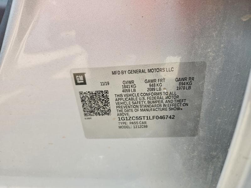2020 CHEVROLET MALIBU LS LS 12
