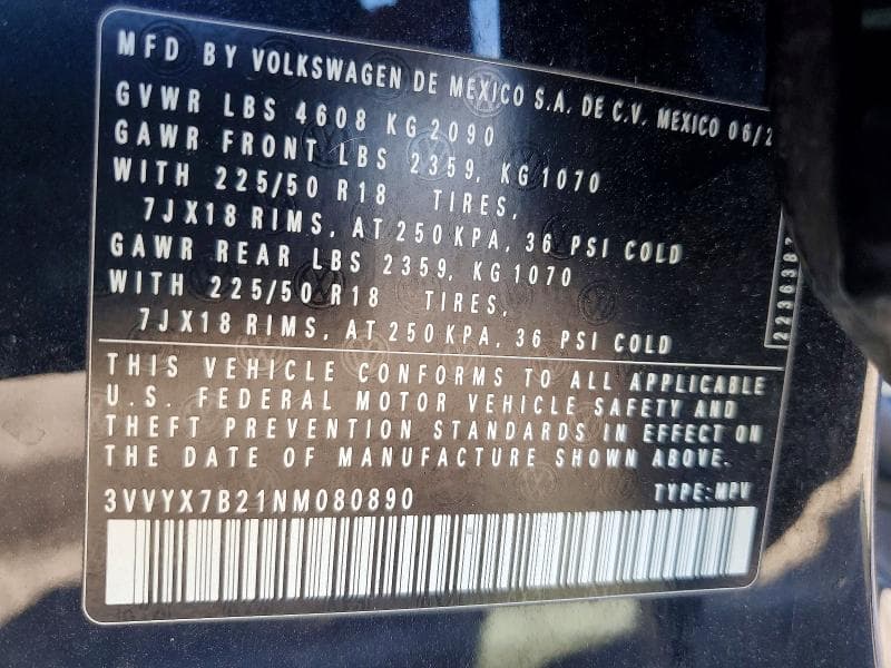 2022 VOLKSWAGEN TAOS SE 14