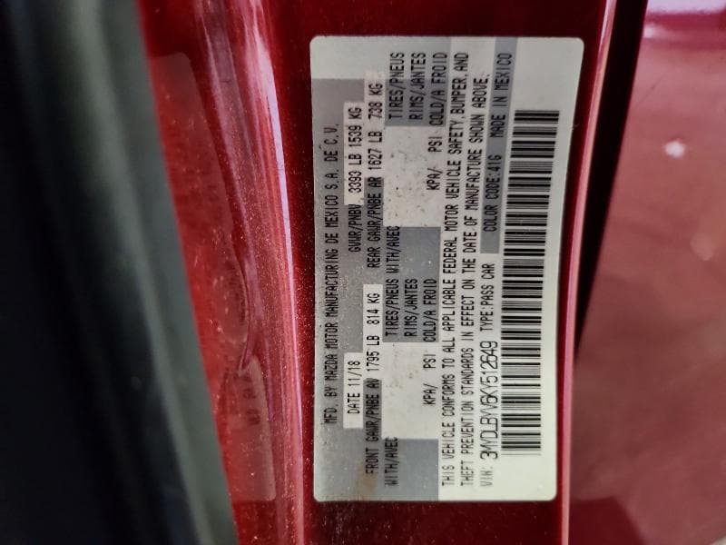 2019 TOYOTA YARIS L 12