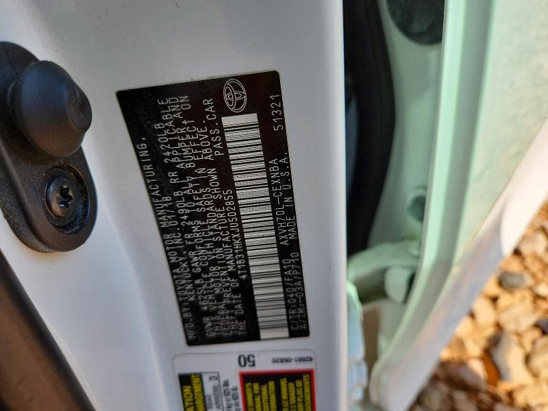 2018 TOYOTA CAMRY LE 12