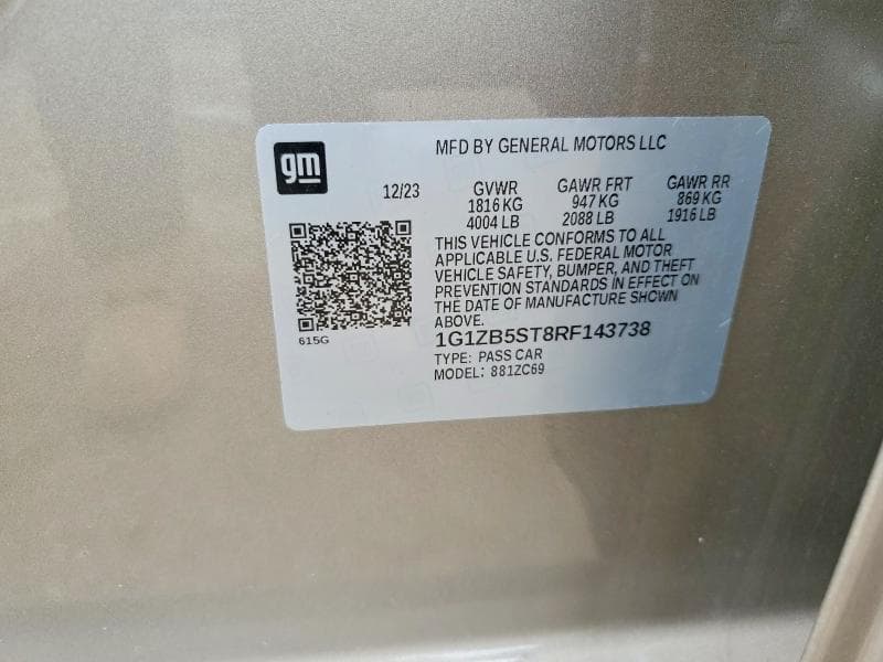 2024 CHEVROLET MALIBU LS 12