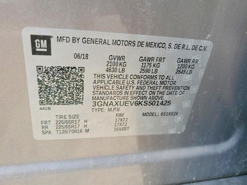 2019 CHEVROLET EQUINOX LT LT 13