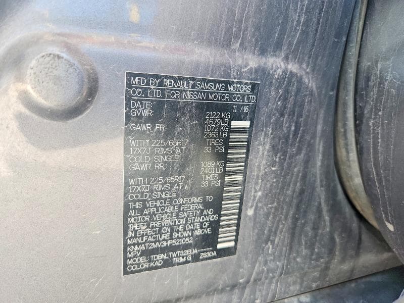 2017 NISSAN ROGUE SV SV 13