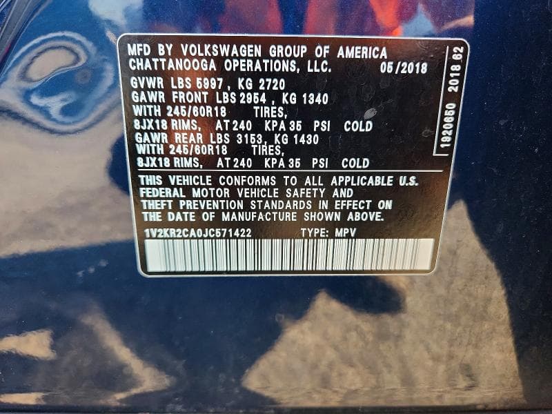 2018 VOLKSWAGEN ATLAS SE 13