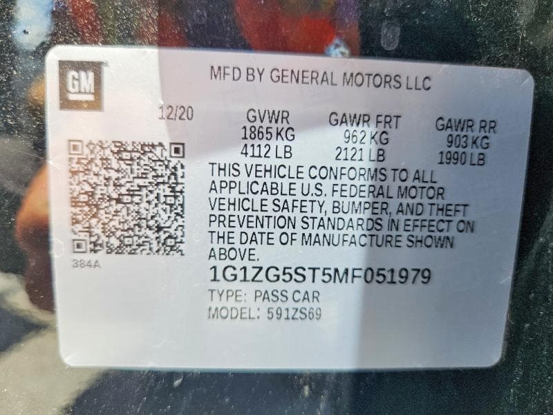 2021 CHEVROLET MALIBU RS 12