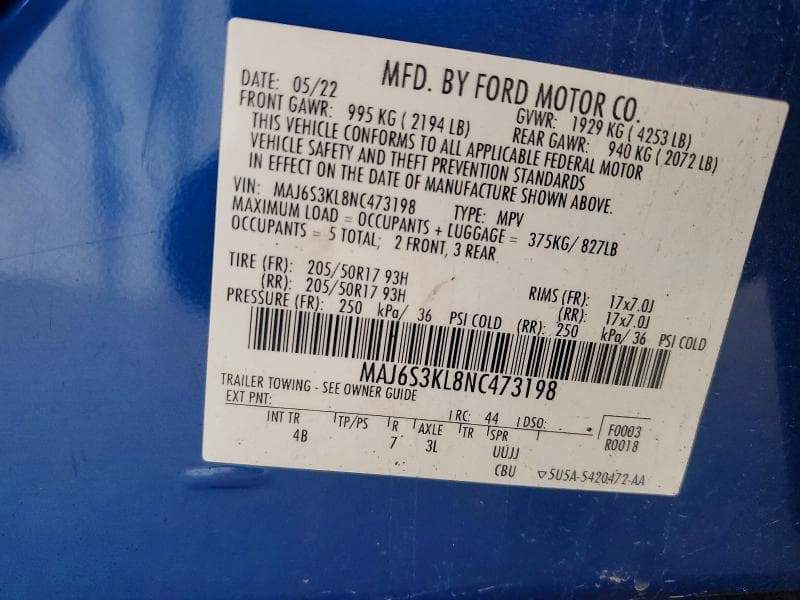 2022 FORD ECOSPORT TITANIUM 14