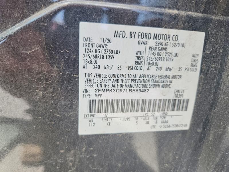 2020 FORD EDGE SE 13