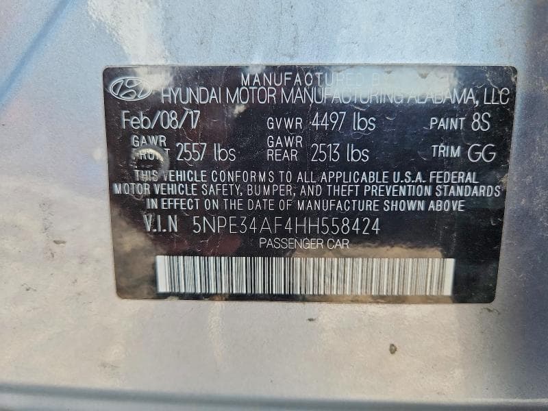 2017 HYUNDAI SONATA SPORT SPORT 12
