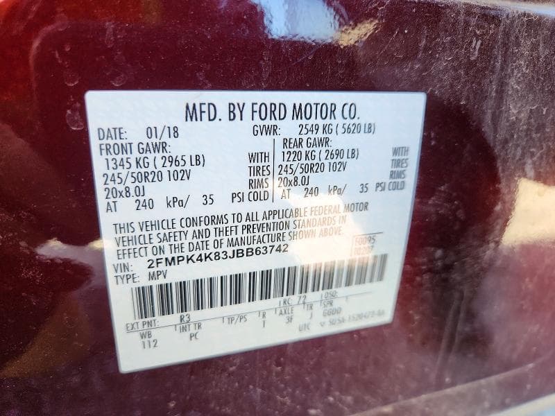 2018 FORD EDGE TITANIUM 13